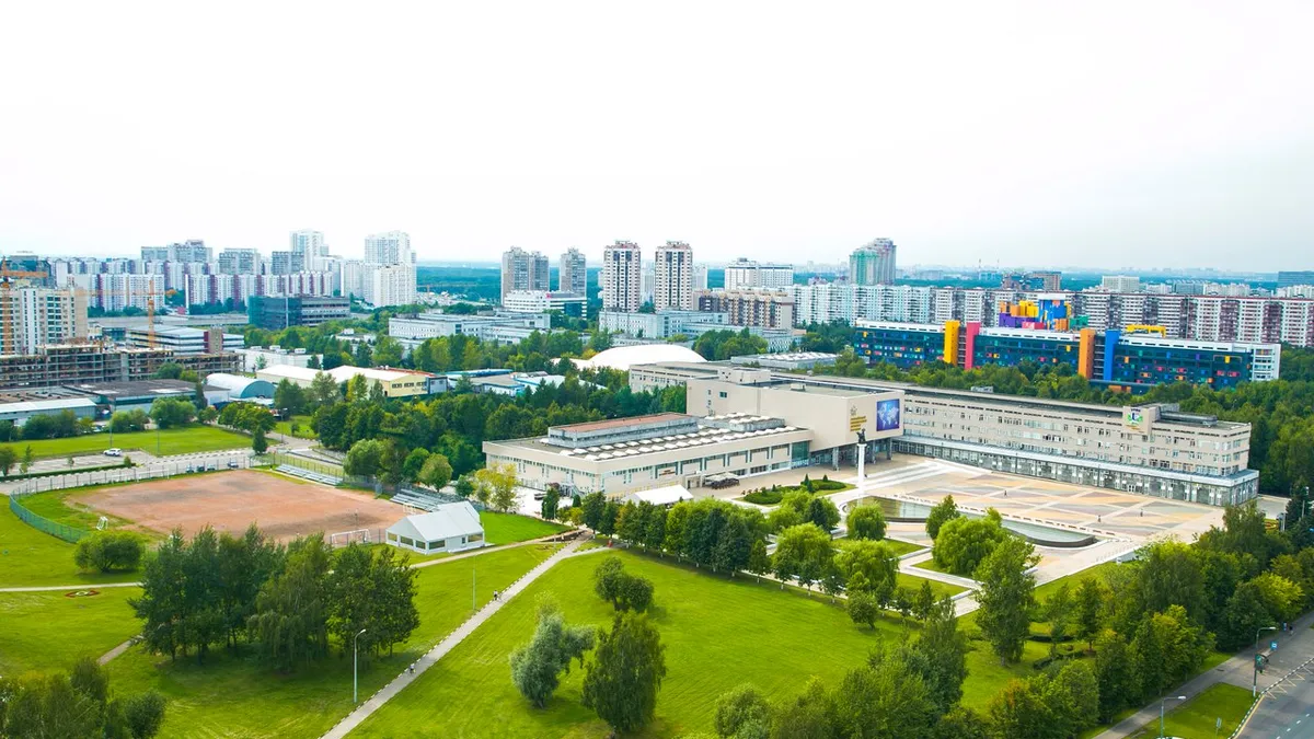 Aerial view of the RUDN University campus in south-west Moscow